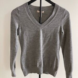 Banana Republic Gray V-Neck Sweater